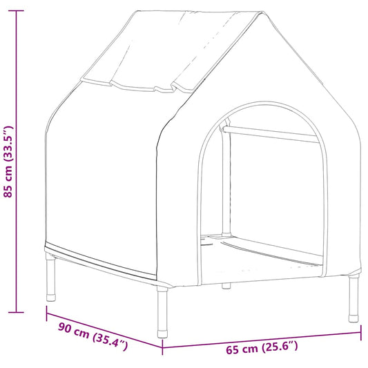 Dog House 90 x 65 x 85 cm Oxford Fabric Weatherproof Doghouse, Black, seamlessly into various Spaces