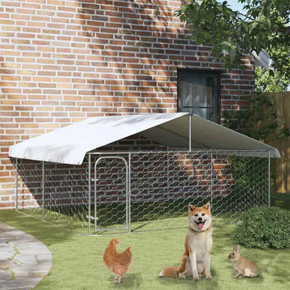 Outdoor Dog Kennel with the Lockable Door, Polyethylene Roof is Fire-resistant and UV-resistant