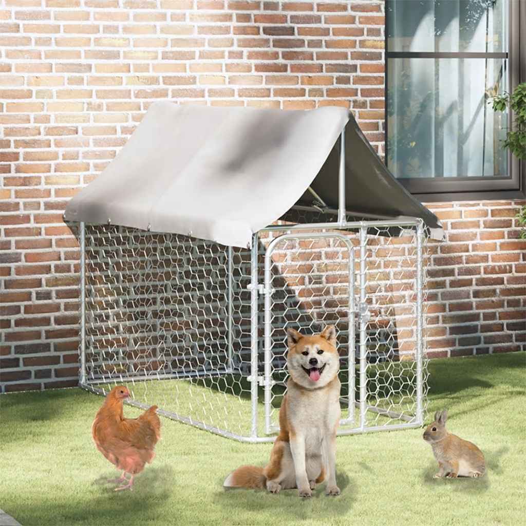 Outdoor Dog Kennel with the Lockable Door, Polyethylene Roof is Fire-resistant and UV-resistant