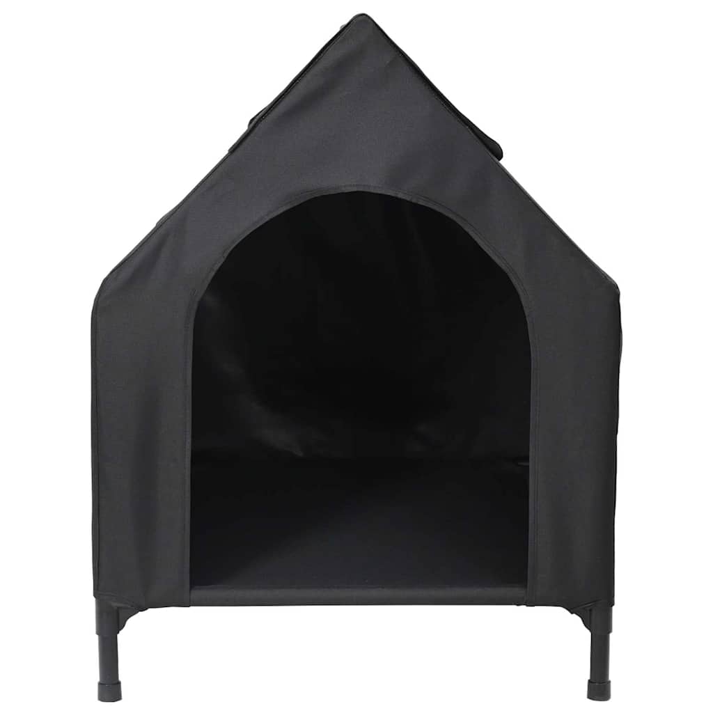 Dog House 90 x 65 x 85 cm Oxford Fabric Weatherproof Doghouse, Black, seamlessly into various Spaces