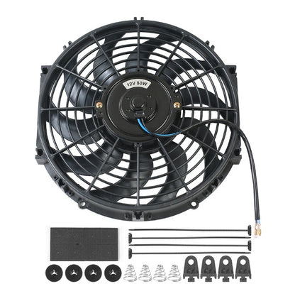 12 Inch Universal 12V 80W Electric Radiator Intercooler Slim Line Cooling Fan