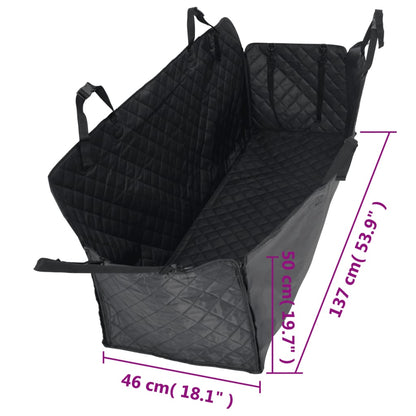 Dog Car Seat Cover Black 137x46x50 cm