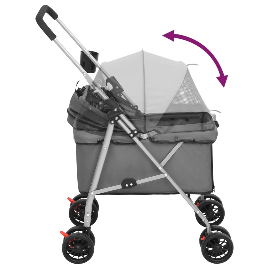 Foldable Dog Stroller 76x Oxford Fabric