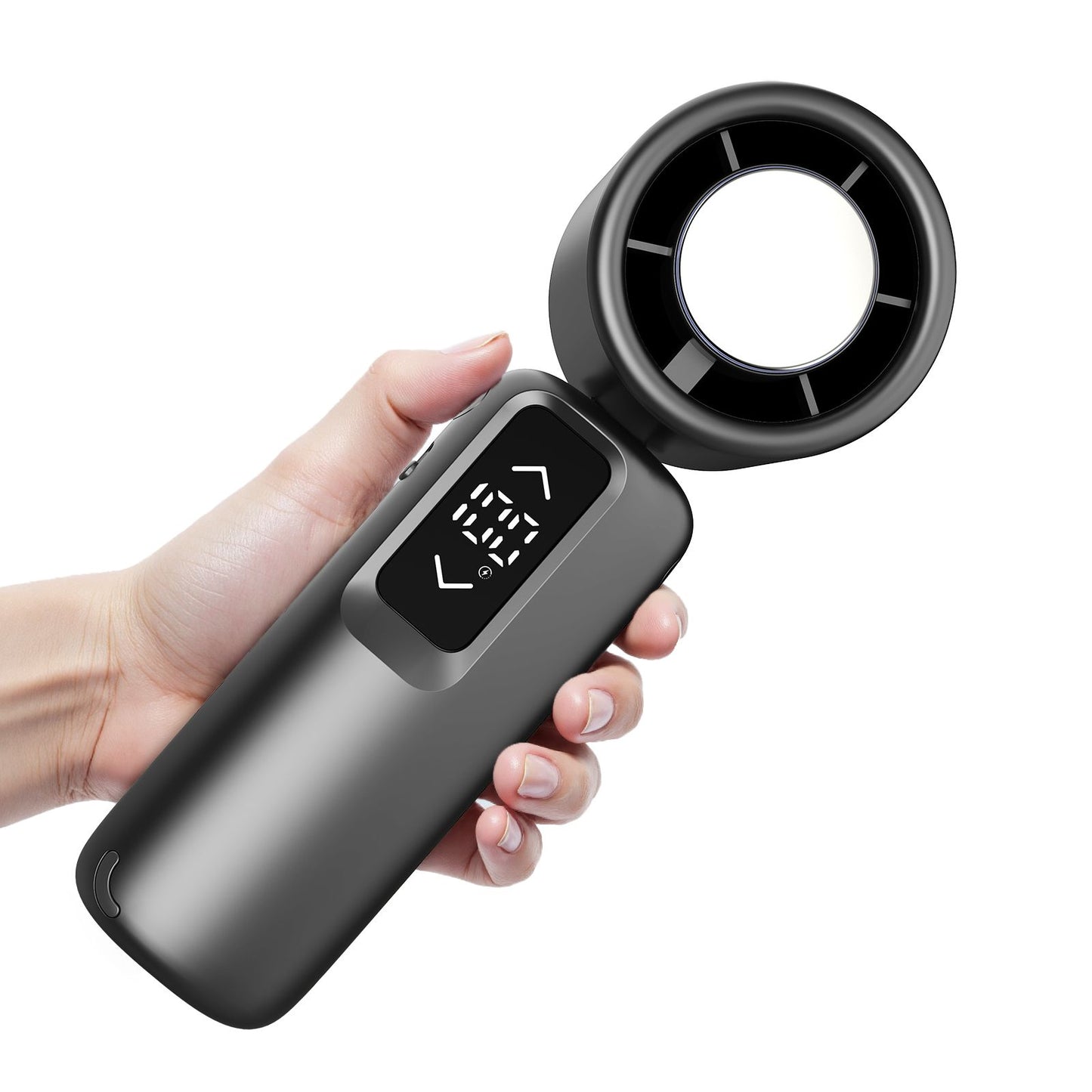 Portable Handheld Fan with LCD Display - 1-100 Speed Settings, 4000mAh Rechargeable Battery, Foldable Design for Travel