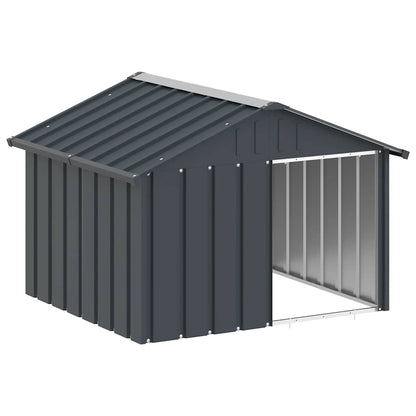Dog Kennel Anthracite 116.5x103x81.5 cm Galvanized, Rainproof Dog Kennel, Windproof Dog Kennel