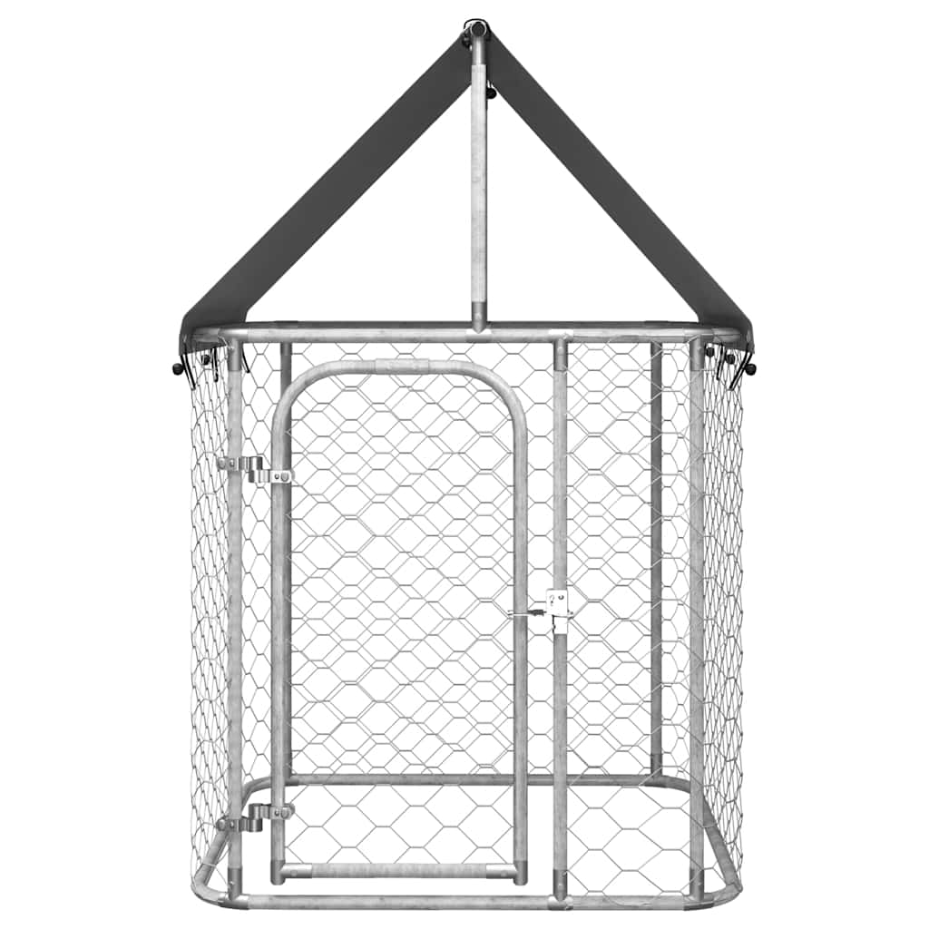 Outdoor Dog Kennel with the Lockable Door, Polyethylene Roof is Fire-resistant and UV-resistant