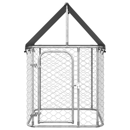 Outdoor Dog Kennel with the Lockable Door, Polyethylene Roof is Fire-resistant and UV-resistant