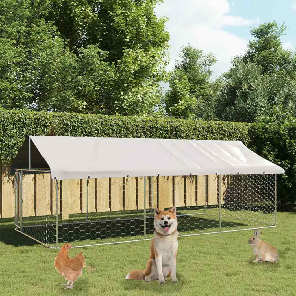 Outdoor Dog Kennel with the Lockable Door, Polyethylene Roof is Fire-resistant and UV-resistant