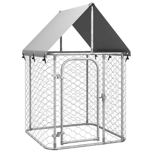 Outdoor Dog Kennel with the Lockable Door, Polyethylene Roof is Fire-resistant and UV-resistant