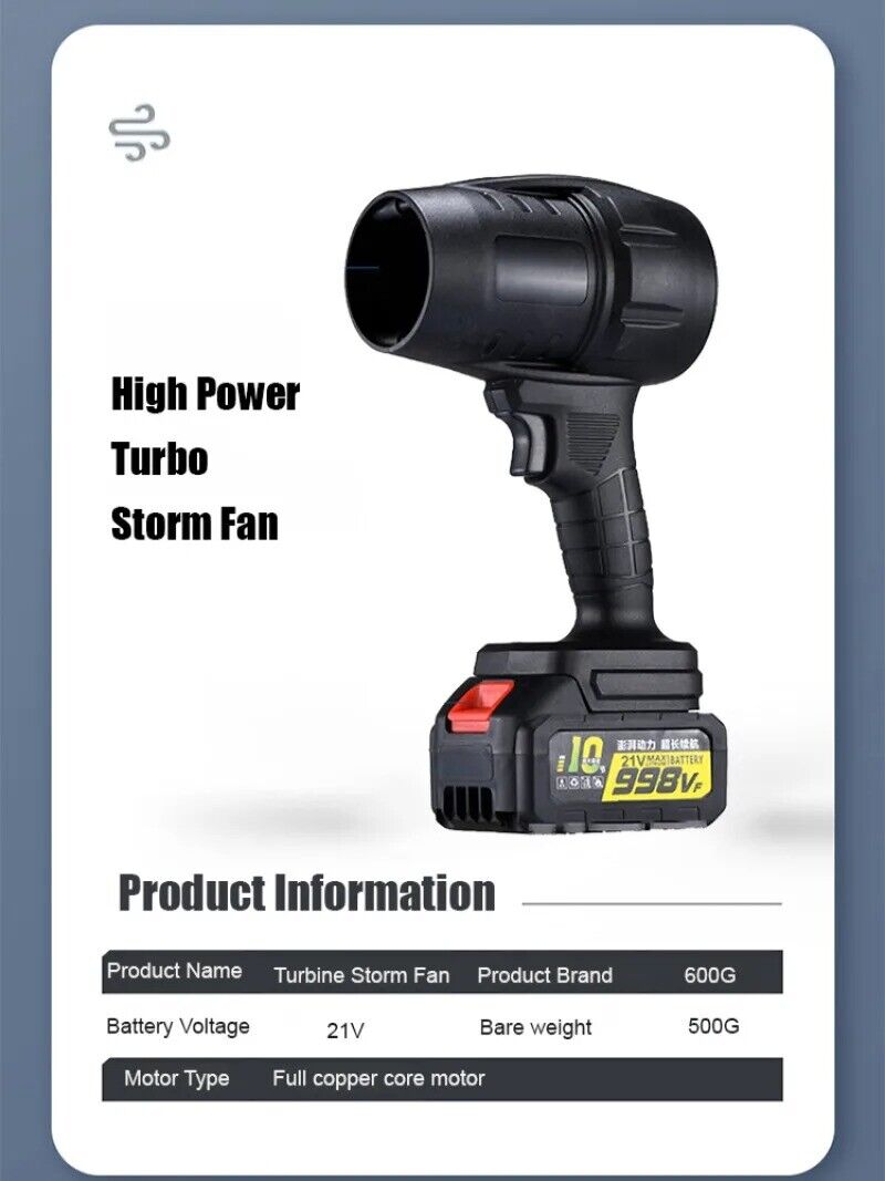 130,000 RPM Jet Dry Mini Blower Air Blower Super Fan Mini Turbo Powered Portable-1XBattery